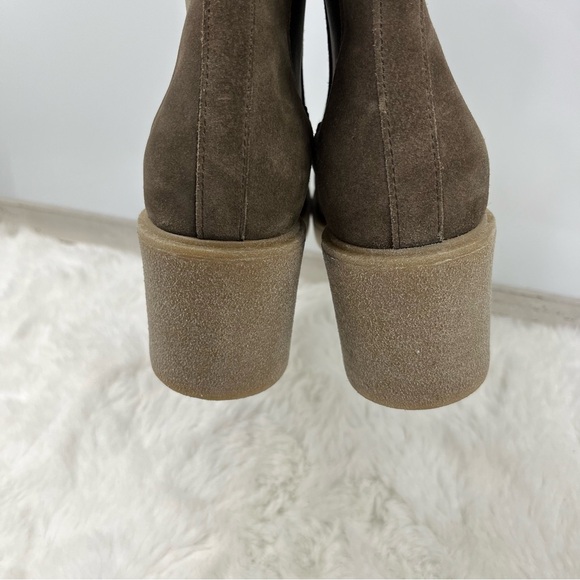 NEW LA CANADIENNE Zaine Waterproof Chelsea Boot Stone Oiled Suede Chunky Sz 5.5 - Picture 9 of 15